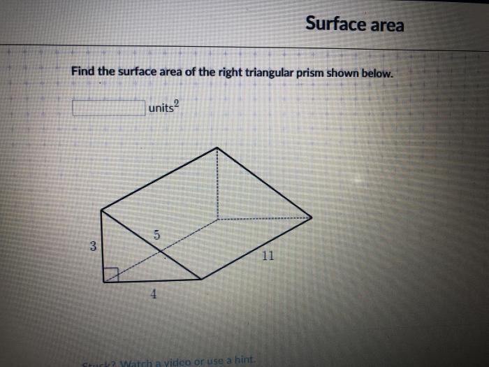 Surface area of triangular prism worksheet