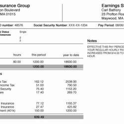 Reading a paycheck stub worksheet