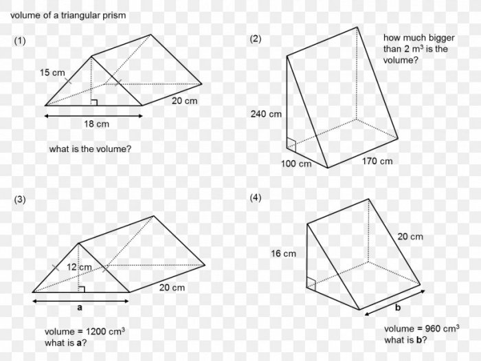 Surface area of triangular prism worksheet