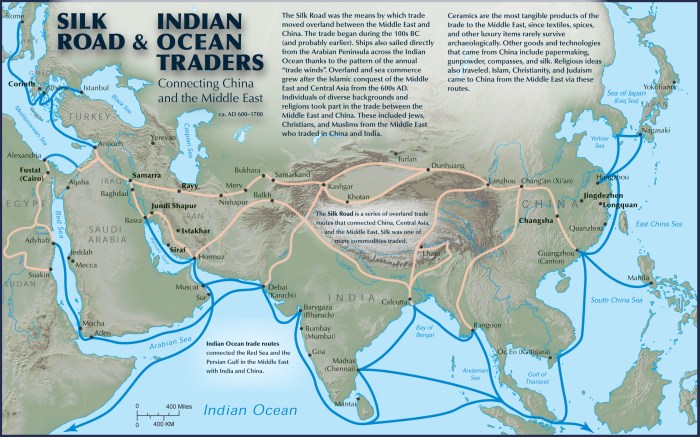 Similarities between silk road and indian ocean trade