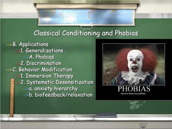 Classical conditioning phobias worksheet answers